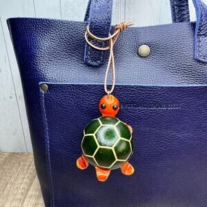 Leather Turtle Bag Charm Genuine Leather Turtle Purse Charm NEW FAST SHIP